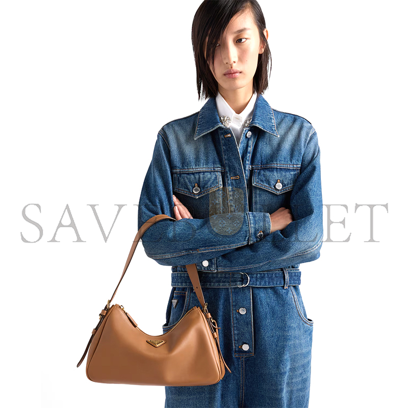 Pra*a aimÉe medium leather shoulder bag 1bc229 (31*18*10cm)